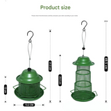 Darrahopens Pet Care > Bird > Bird Cages & Stands Square Retractable Metal Hanging Bird Feeder 3-Tier Mesh Design Weatherproof Outdoor Wild Bird Feeding Station for Local Garden and Backyard Support