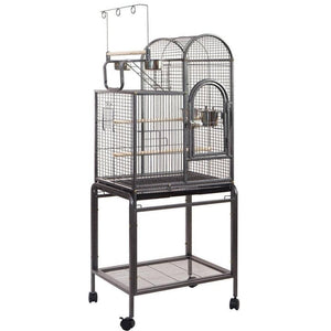 Darrahopens Pet Care > Bird YES4PETS Large Bird Budgie Cage Parrot Aviary Carrier With Stand & Wheel