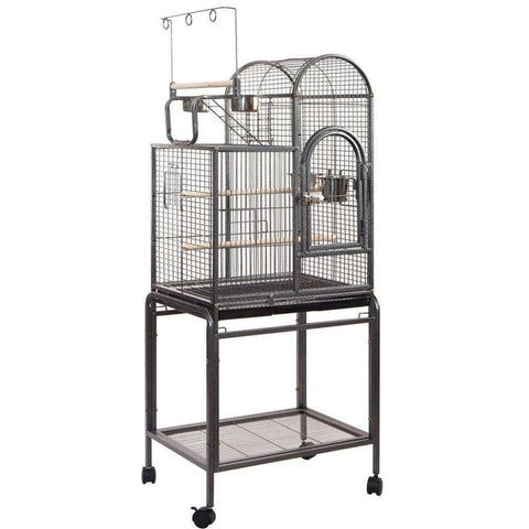 Darrahopens Pet Care > Bird YES4PETS Large Bird Budgie Cage Parrot Aviary Carrier With Stand & Wheel