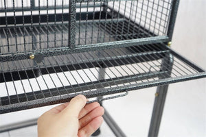 Darrahopens Pet Care > Bird YES4PETS Large Bird Budgie Cage Parrot Aviary Carrier With Stand & Wheel