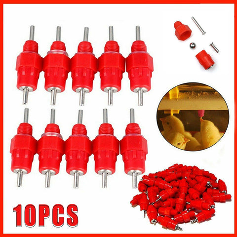 Darrahopens Pet Care > Cat Supplies > Cat Bowls, Feeders & Waterers 10 PCS Automatic Nipple Water Valves for Poultry and Duck Feeding