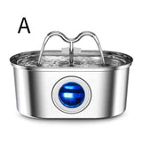 Darrahopens Pet Care > Cat Supplies > Cat Bowls, Feeders & Waterers 304 Stainless Steel Pet Water Fountain, 3.2L Oval Design with Dual Water Flow, Ultra-Quiet Automatic Circulating Filtered Drinking Station for Cats and Dogs, USB Powered (Adapter Not Included), Dishwasher Safe (A) In Australia - Darrahopens