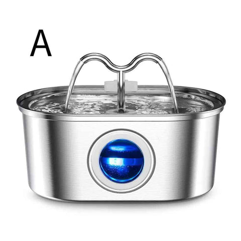 Darrahopens Pet Care > Cat Supplies > Cat Bowls, Feeders & Waterers 304 Stainless Steel Pet Water Fountain, 3.2L Oval Design with Dual Water Flow, Ultra-Quiet Automatic Circulating Filtered Drinking Station for Cats and Dogs, USB Powered (Adapter Not Included), Dishwasher Safe (A) In Australia - Darrahopens