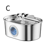 Darrahopens Pet Care > Cat Supplies > Cat Bowls, Feeders & Waterers 304 Stainless Steel Pet Water Fountain, 3.2L Oval Design with Dual Water Flow, Ultra-Quiet Automatic Circulating Filtered Drinking Station for Cats and Dogs, USB Powered (Adapter Not Included), Dishwasher Safe (A) In Australia - Darrahopens