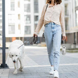 350ml Foldable Pet Dog Water Bottle Leak-proof Water Feeder for Travel Walking Hiking Grey