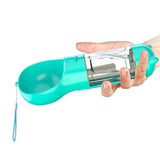 Darrahopens Pet Care > Cat Supplies > Cat Bowls, Feeders & Waterers 4 in 1 Pet Feeder Dog Cat Puppy Water Bottle Cup Travel Pooper Scooper Outdoor Blue 300ml