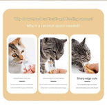 Darrahopens Pet Care > Cat Supplies > Cat Bowls, Feeders & Waterers 4-piece Beige and Pink and Green and Purple Cat Treat Spoon for Wet Food & Paste - Extra-Long PP Handle, Food-Grade Squeeze Feeder with Anti-Spill Bowl, Easy One-Handed Operation for Cats
