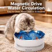 Darrahopens Pet Care > Cat Supplies > Cat Bowls, Feeders & Waterers Automatic Pet Water Fountain with Magnetic Whisper-Quiet Pump and Stainless Steel Tray, Circulating Fresh Filtered Water to Encourage Cats and Small Dogs to Drink More, Perfect for Home or Apartment Use (White) In Australia - Darrahopens