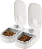Darrahopens Pet Care > Cat Supplies > Cat Bowls, Feeders & Waterers CARLA HOME 2 Meal Automatic Pet Feeder with Timer for Cat & Dog Wet & Dry Food (Dual Bowl 700ML)