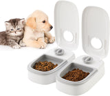 Darrahopens Pet Care > Cat Supplies > Cat Bowls, Feeders & Waterers CARLA HOME 2 Meal Automatic Pet Feeder with Timer for Cat & Dog Wet & Dry Food (Dual Bowl 700ML)