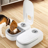 Darrahopens Pet Care > Cat Supplies > Cat Bowls, Feeders & Waterers CARLA HOME 2 Meal Automatic Pet Feeder with Timer for Cat & Dog Wet & Dry Food (Dual Bowl 700ML)