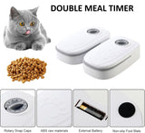Darrahopens Pet Care > Cat Supplies > Cat Bowls, Feeders & Waterers CARLA HOME 2 Meal Automatic Pet Feeder with Timer for Cat & Dog Wet & Dry Food (Dual Bowl 700ML)