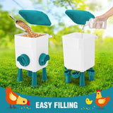 Darrahopens Pet Care > Cat Supplies > Cat Bowls, Feeders & Waterers CARLA HOME Automatic Chicken Feeder Waterer Set with 8KG Food 7L Water Capacity for Coop, Chickens, Ducks, Quails (Blue)
