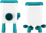 Darrahopens Pet Care > Cat Supplies > Cat Bowls, Feeders & Waterers CARLA HOME Automatic Chicken Feeder Waterer Set with 8KG Food 7L Water Capacity for Coop, Chickens, Ducks, Quails (Blue)