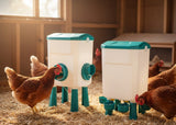Darrahopens Pet Care > Cat Supplies > Cat Bowls, Feeders & Waterers CARLA HOME Automatic Chicken Feeder Waterer Set with 8KG Food 7L Water Capacity for Coop, Chickens, Ducks, Quails (Blue)