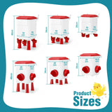Darrahopens Pet Care > Cat Supplies > Cat Bowls, Feeders & Waterers CARLA HOME Automatic Chicken Feeder Waterer Set with 8KG Food 7L Water Capacity for Coop, Chickens, Ducks, Quails (Red)