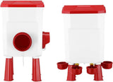 Darrahopens Pet Care > Cat Supplies > Cat Bowls, Feeders & Waterers CARLA HOME Automatic Chicken Feeder Waterer Set with 8KG Food 7L Water Capacity for Coop, Chickens, Ducks, Quails (Red)