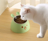 Darrahopens Pet Care > Cat Supplies > Cat Bowls, Feeders & Waterers Cat Litter Box - Cat Food Bowl - Non-Slip Design - Pet Food Bowl - Plastic and Stainless Steel Design - Suitable for Cats and Small Dogs - Purple