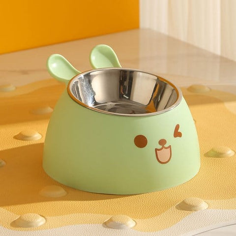 Darrahopens Pet Care > Cat Supplies > Cat Bowls, Feeders & Waterers Cat Litter Box - Cat Food Bowl - Non-Slip Design - Pet Food Bowl - Plastic and Stainless Steel Design - Suitable for Cats and Small Dogs - Vegetable
