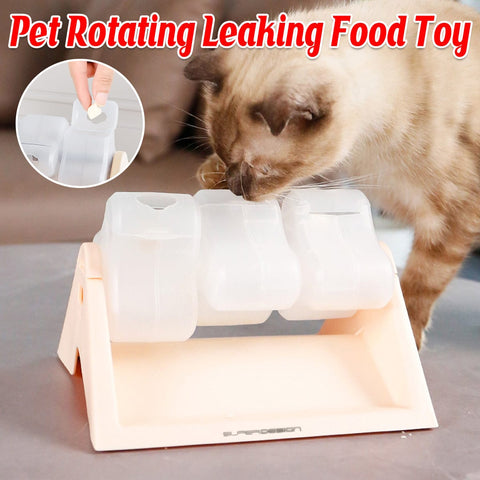 Darrahopens Pet Care > Cat Supplies > Cat Bowls, Feeders & Waterers Cat Puzzle Feeder Toy Turntable Leaky Food Dispenser for Snacks Freeze Treats