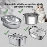 Darrahopens Pet Care > Cat Supplies > Cat Bowls, Feeders & Waterers Cat Water Fountain Filter Set of 16 Compatible with Stainless Steel Pet Fountain Includes 8 Replacement Filters and 8 Sponges