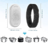 Darrahopens Pet Care > Cat Supplies > Cat Bowls, Feeders & Waterers Cat Water Fountain Filter Set of 16 Compatible with Stainless Steel Pet Fountain Includes 8 Replacement Filters and 8 Sponges