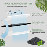 Darrahopens Pet Care > Cat Supplies > Cat Bowls, Feeders & Waterers Cat Water Fountain Filter Set of 16 Compatible with Stainless Steel Pet Fountain Includes 8 Replacement Filters and 8 Sponges