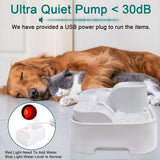 Darrahopens Pet Care > Cat Supplies > Cat Bowls, Feeders & Waterers Cat Water Fountain,Pet Drinking Fountain for Multiple Pet,Ultra Silent Cat Water Bowl ,for Small Medium Cat Kitty