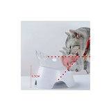 Darrahopens Pet Care > Cat Supplies > Cat Bowls, Feeders & Waterers Elevated Cat Bowls Set for Spine Relief - 15 Degree Angled Anti-Vomiting Pet Food and Water Bowls with Orthopedic Design for Cats and Dogs