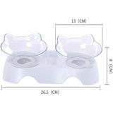 Darrahopens Pet Care > Cat Supplies > Cat Bowls, Feeders & Waterers Elevated Cat Bowls Set for Spine Relief - 15 Degree Angled Anti-Vomiting Pet Food and Water Bowls with Orthopedic Design for Cats and Dogs