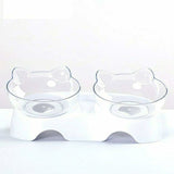 Darrahopens Pet Care > Cat Supplies > Cat Bowls, Feeders & Waterers Elevated Cat Bowls Set for Spine Relief - 15 Degree Angled Anti-Vomiting Pet Food and Water Bowls with Orthopedic Design for Cats and Dogs