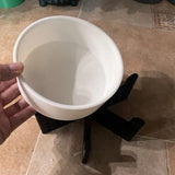 Darrahopens Pet Care > Cat Supplies > Cat Bowls, Feeders & Waterers Elevator Pet Bowl, Neck Support Food Bowl, Easy to Clean (Elevator Cat Bowl), Black and White