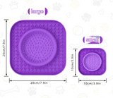 Darrahopens Pet Care > Cat Supplies > Cat Bowls, Feeders & Waterers L Purple 2-Pack Premium Silicone Pet Lick Mat - Slow Feeder for Dogs and Cats with Powerful Suction Base - Anxiety Relief and Boredom Buster for Grooming and Bathing