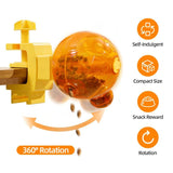 Darrahopens Pet Care > Cat Supplies > Cat Bowls, Feeders & Waterers Pet Puzzle Spinning Feeder: 360° Slow Feeding Portion Control, Clip-On Installation, Eat While Playing/the little orange In Australia - Darrahopens