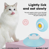 Darrahopens Pet Care > Cat Supplies > Cat Bowls, Feeders & Waterers Pet Slow Feeder Bowl with Food Dispenser, Non-Slip, Universal Puzzle Feeder for Cats and Dogs - White