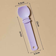 Darrahopens Pet Care > Cat Supplies > Cat Bowls, Feeders & Waterers Purple Cat Treat Spoon for Wet Food & Paste - Extra-Long PP Handle, Food-Grade Squeeze Feeder with Anti-Spill Bowl, Easy One-Handed Operation for Cats