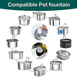 Darrahopens Pet Care > Cat Supplies > Cat Bowls, Feeders & Waterers Replacement Pet Water Fountain Filter Kit with Runway Filter, Round Foam, and Square Activated Carbon Pad for Clean, Fresh Drinking Water for Cats and Dogs (B Filter×8)