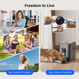 Darrahopens Pet Care > Cat Supplies > Cat Bowls, Feeders & Waterers Smart Pet Feeder with Camera 2L, WiFi App Control, Two-Way Audio, USB & Battery Backup(black) In Australia - Darrahopens