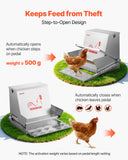 Darrahopens Pet Care > Cat Supplies > Cat Bowls, Feeders & Waterers VEVOR Automatic Chicken Feeder, 18.14 kg Capacity, Rainproof Treadle Poultry Feeder with Lockable Lid, No Waste, Galvanized Steel Construction, Outdoor Use, for Chicken, Bantams, Poultry, Pheasants