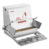 Darrahopens Pet Care > Cat Supplies > Cat Bowls, Feeders & Waterers VEVOR Automatic Chicken Feeder, 18.14 kg Capacity, Rainproof Treadle Poultry Feeder with Lockable Lid, No Waste, Galvanized Steel Construction, Outdoor Use, for Chicken, Bantams, Poultry, Pheasants