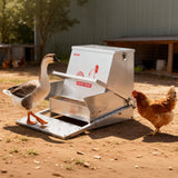 Darrahopens Pet Care > Cat Supplies > Cat Bowls, Feeders & Waterers VEVOR Automatic Chicken Feeder, 18.14 kg Capacity, Rainproof Treadle Poultry Feeder with Lockable Lid, No Waste, Galvanized Steel Construction, Outdoor Use, for Chicken, Bantams, Poultry, Pheasants