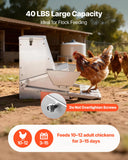Darrahopens Pet Care > Cat Supplies > Cat Bowls, Feeders & Waterers VEVOR Automatic Chicken Feeder, 18.14 kg Capacity, Rainproof Treadle Poultry Feeder with Lockable Lid, No Waste, Galvanized Steel Construction, Outdoor Use, for Chicken, Bantams, Poultry, Pheasants
