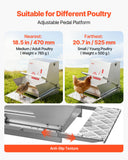 Darrahopens Pet Care > Cat Supplies > Cat Bowls, Feeders & Waterers VEVOR Automatic Chicken Feeder, 18.14 kg Capacity, Rainproof Treadle Poultry Feeder with Lockable Lid, No Waste, Galvanized Steel Construction, Outdoor Use, for Chicken, Bantams, Poultry, Pheasants