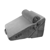 Darrahopens Pet Care > Cat Supplies > Cat Bowls, Feeders & Waterers VEVOR Bed Wedge Pillow for Sleeping, 3 Pcs Adjustable Orthopedic Bed Wedge Set, with Washable Cover & Foam Support, Post Surgery Pillow for Acid Reflux, Back Pain, Snoring Relief & GERD, Dark Grey
