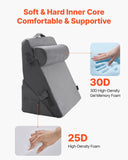 Darrahopens Pet Care > Cat Supplies > Cat Bowls, Feeders & Waterers VEVOR Bed Wedge Pillow for Sleeping, 3 Pcs Adjustable Orthopedic Bed Wedge Set, with Washable Cover & Foam Support, Post Surgery Pillow for Acid Reflux, Back Pain, Snoring Relief & GERD, Dark Grey