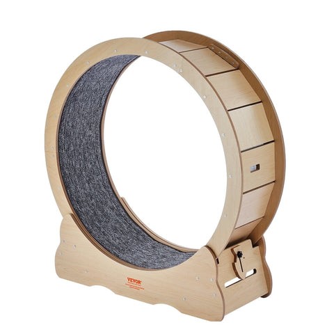 Darrahopens Pet Care > Cat Supplies > Cat Bowls, Feeders & Waterers VEVOR Cat Exercise Wheel, Large Cat Treadmill Wheel for Indoor Cats, 35.8 inch Cat Running Wheel with Detachable Carpet and Cat Teaser for Running/Walking/Training, Suitable for Most Cats