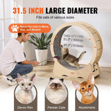 Darrahopens Pet Care > Cat Supplies > Cat Bowls, Feeders & Waterers VEVOR Cat Exercise Wheel, Large Cat Treadmill Wheel for Indoor Cats, 35.8 inch Cat Running Wheel with Detachable Carpet and Cat Teaser for Running/Walking/Training, Suitable for Most Cats