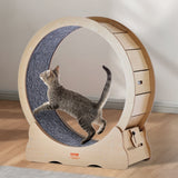 Darrahopens Pet Care > Cat Supplies > Cat Bowls, Feeders & Waterers VEVOR Cat Exercise Wheel, Large Cat Treadmill Wheel for Indoor Cats, 35.8 inch Cat Running Wheel with Detachable Carpet and Cat Teaser for Running/Walking/Training, Suitable for Most Cats