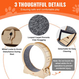 Darrahopens Pet Care > Cat Supplies > Cat Bowls, Feeders & Waterers VEVOR Cat Exercise Wheel, Large Cat Treadmill Wheel for Indoor Cats, 35.8 inch Cat Running Wheel with Detachable Carpet and Cat Teaser for Running/Walking/Training, Suitable for Most Cats