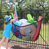 Darrahopens Pet Care > Cat Supplies > Cat Carriers & Crates 145x145CM Heavy Duty Pool Toy Storage Net Bag Adjustable Organizer